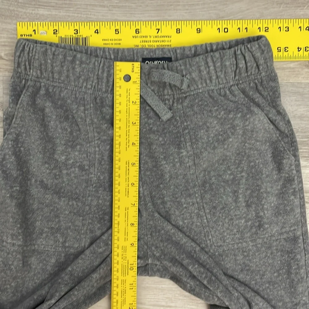 OshKosh B'gosh Gray Velvet Pull On Elastic Drawstring Waist Girls Pants Size 12
